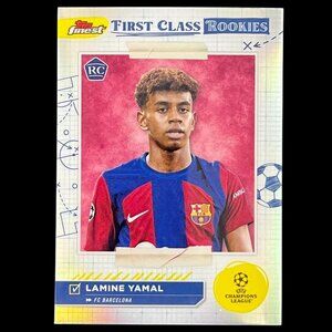 Yamal Lamine RC 2023/2024 Topps Finest UEFA First Class #FR-1 | Rookie Card | Ba